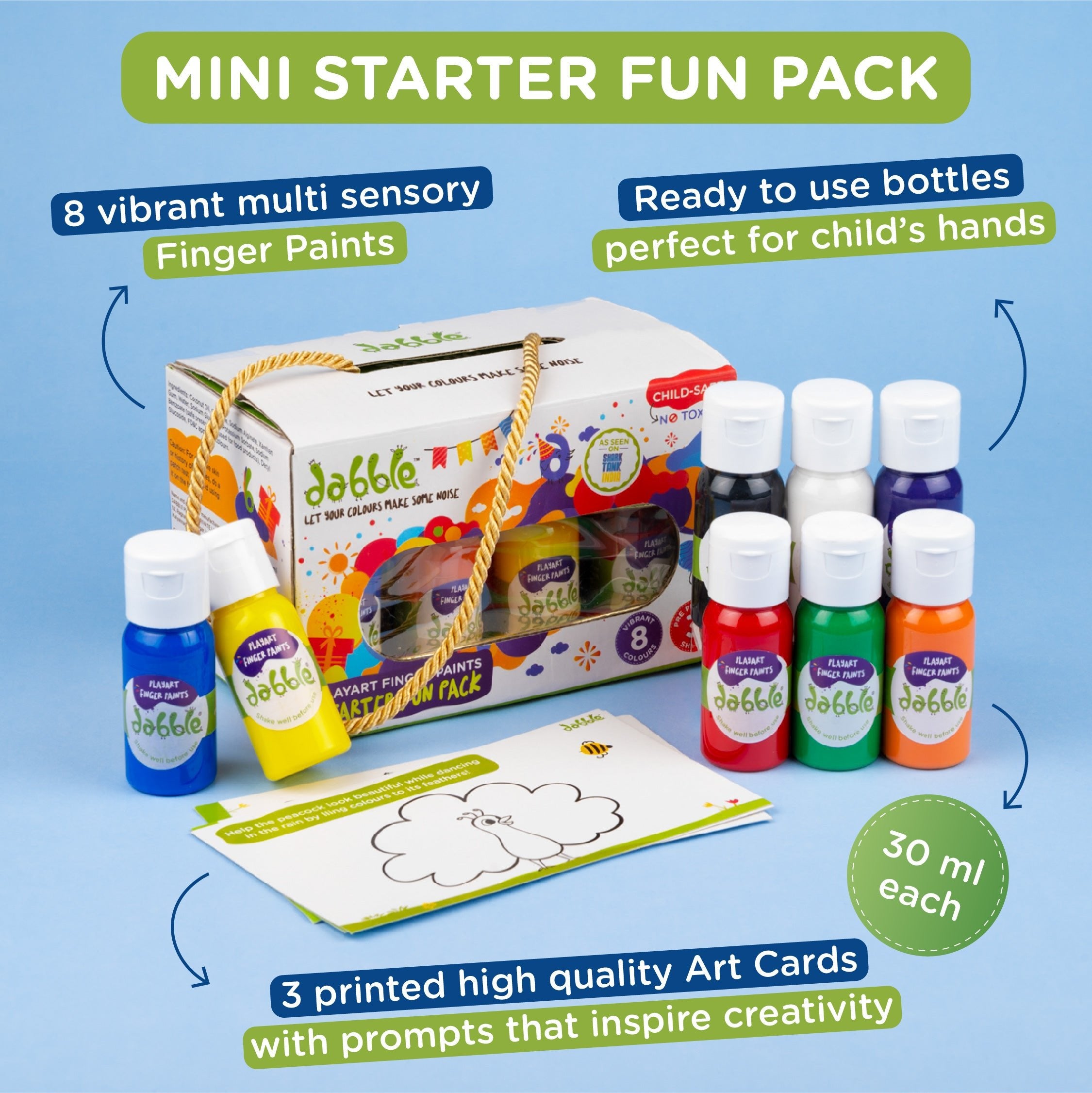 Dabble Mini Starter Finger Painting Fun Pack - DFP03