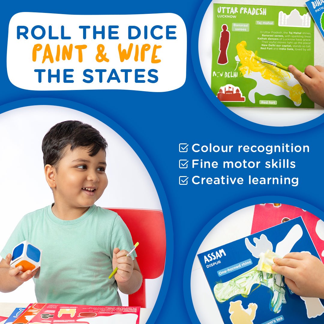 Dabble My dabble India Map Art | India maps for kids learning - DP25IMK44