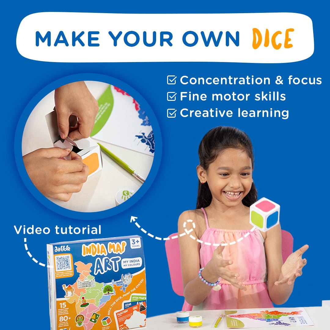 Dabble My dabble India Map Art | India maps for kids learning - DP25IMK44