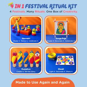 Dabble Sensory 4 in 1 Festive Rituals Kit | DIY Art Kit for Kids | Modelling Clay - Art & Craft