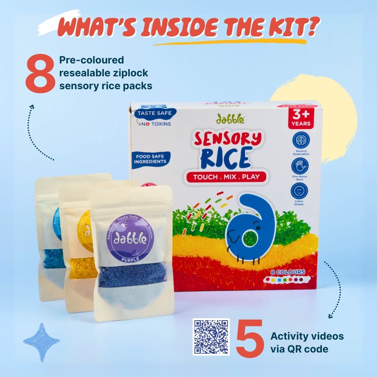 Dabble Sensory Rice Play Kit - DPSR1062