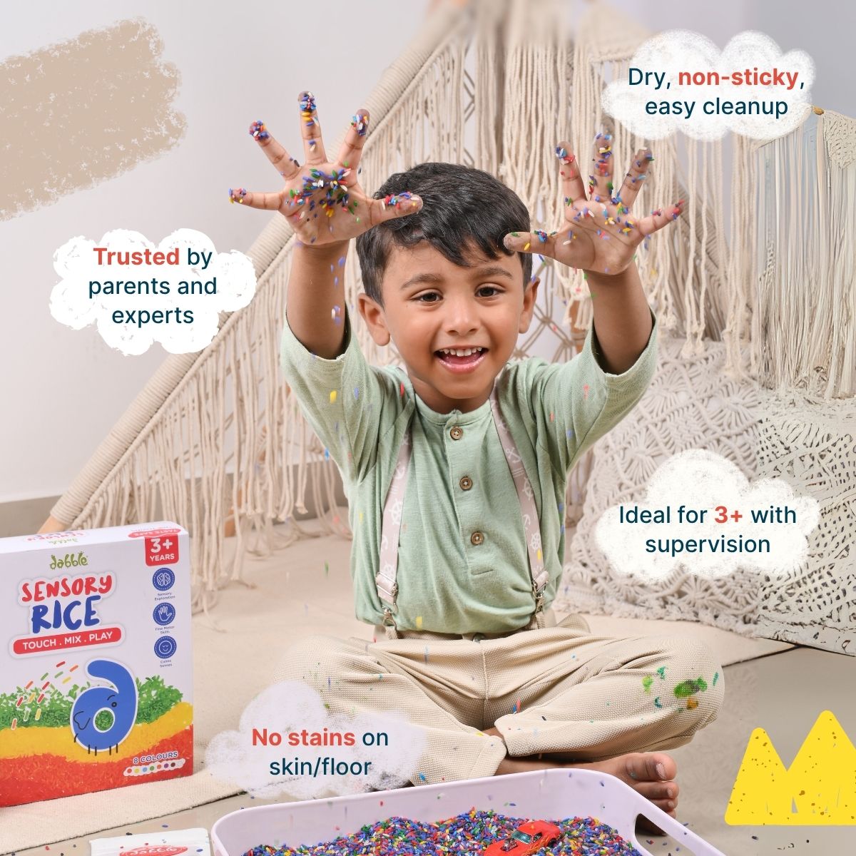 Dabble Sensory Rice Play Kit - DPSR1062
