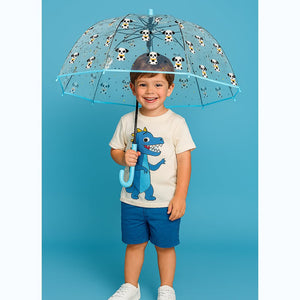 Dalmation theme Dome style Transparent Umbrella for Kids, 1 - 5years - Monsoon Wear