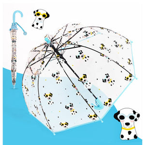 Dalmation theme Dome style Transparent Umbrella for Kids, 1 - 5years - Monsoon Wear