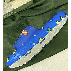 Dark Blue all over Dino theme Slip on Clogs, Summer/Monsoon all season Footwear for Toddlers & Kids - Little Surprise BoxDark Blue all over Dino theme Slip on Clogs, Summer/Monsoon all season Footwear for Toddlers & Kids