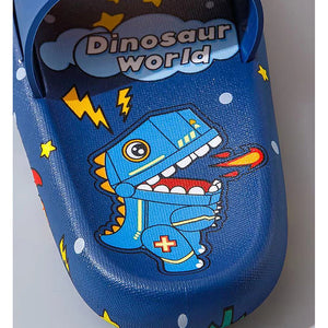 Dark Blue all over Dino theme Slip on Clogs, Summer/Monsoon all season Footwear for Toddlers & Kids - Little Surprise BoxDark Blue all over Dino theme Slip on Clogs, Summer/Monsoon all season Footwear for Toddlers & Kids