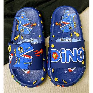 Dark Blue all over Dino theme Slip on Clogs, Summer/Monsoon all season Footwear for Toddlers & Kids - Little Surprise BoxDark Blue all over Dino theme Slip on Clogs, Summer/Monsoon all season Footwear for Toddlers & Kids
