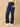 Dark Blue Maternity Knit Denims With Belly Support- Dark Wash