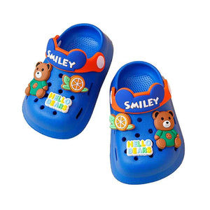 Dark Blue & Orange Bear, Slip on Clogs, Summer/Monsoon/ Beach Footwear for Toddlers and Kids, Unisex - 24 EUR Swim