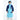 Dark Blue Sleeve, Blue Dual color Long style Raincoat for Kids - 6 - 7 Years Monsoon Wear