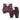 Dark Burgandy Designed 3 Pcs Sleeveless Jacket Styled Hoodie And Pant Suit Set For Toddlers And Kids - 3 - 4 Years Kids Clothing
