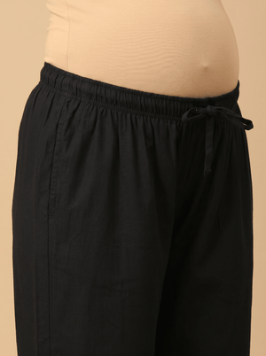 Dark Matter Maternity Lounge Pants - Black Maternity Bottoms