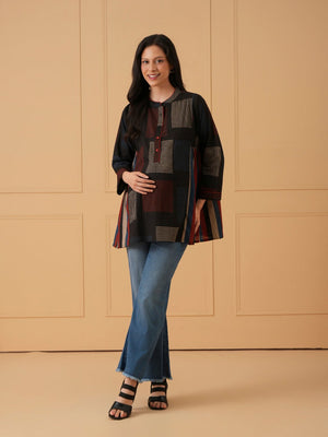 Dark Rhythm Maternity and Nursing Top - S Maternity and Nursing Tops