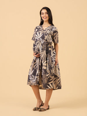 Dark Roast Maternity and Nursing Dress - S Maternity Casual Dress