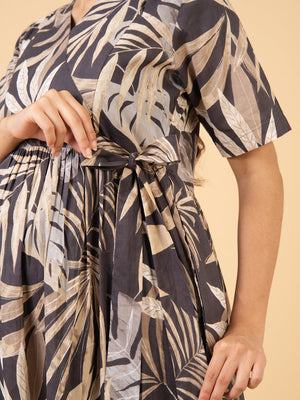 Dark Roast Maternity and Nursing Dress - S Maternity Casual Dress