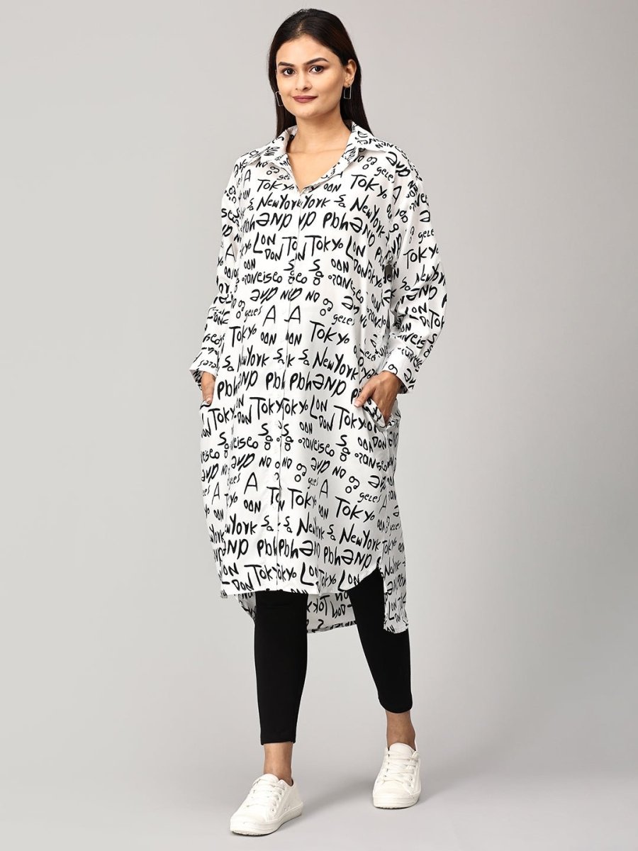 Day In Tokyo Maternity and Nursing OverSized Shirt Dress - MEW-JB-INTKY-S