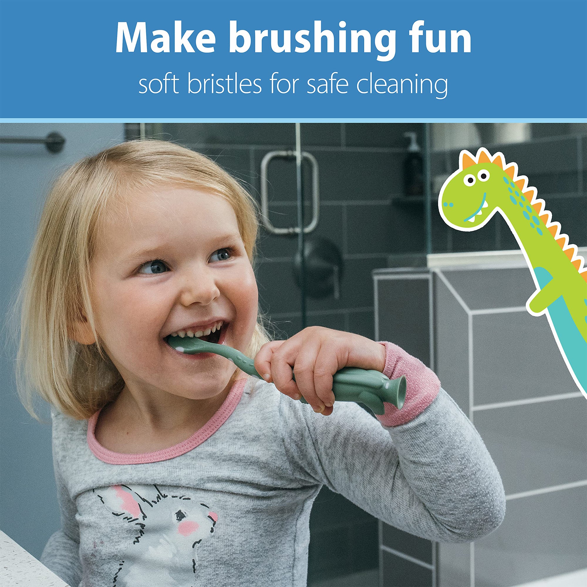 Dr. Brown'S Toddler Toothbrush Dinosaur 1Y to 4Y