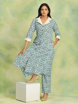 Blue Deep Dive Women's Co Ord Set - Women's Co-ord Set