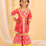 Deep Red Girls Anarkali Kurta Sharara Set - KES-SC-VGG-0-6