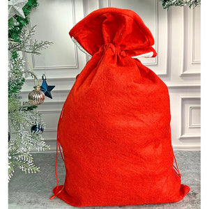 Deer Red & White Knitted Christmas Sack - 