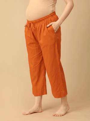 Desert Flame Maternity Lounge Pants - Rust Maternity Bottoms