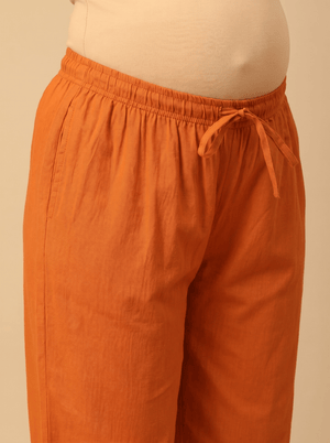 Desert Flame Maternity Lounge Pants - Rust Maternity Bottoms