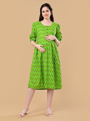 Dewy Drift Maternity And Nursing Dress - S Maternity Casual Dress