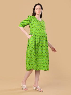Dewy Drift Maternity And Nursing Dress - S Maternity Casual Dress