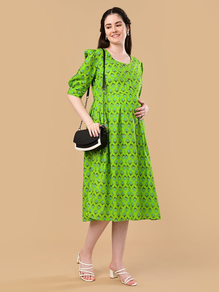 Dewy Drift Maternity And Nursing Dress