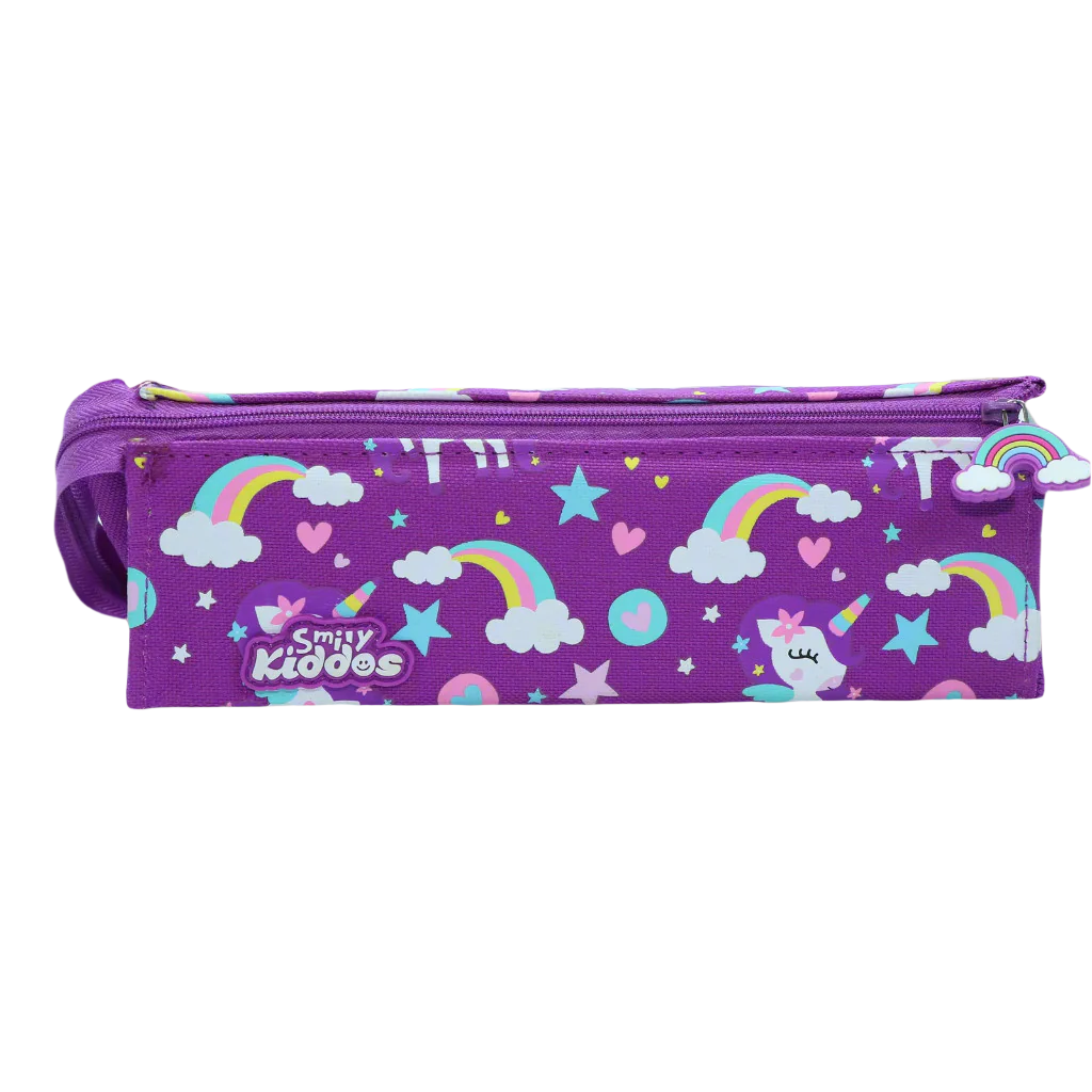 Smily Kiddos Tray Pencil Case Rainbow Unicorn Theme Purple