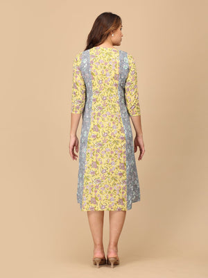 Dhup Chhaya Maternity and Nursing Kurti Dress - MEW - SF - DHPC - S