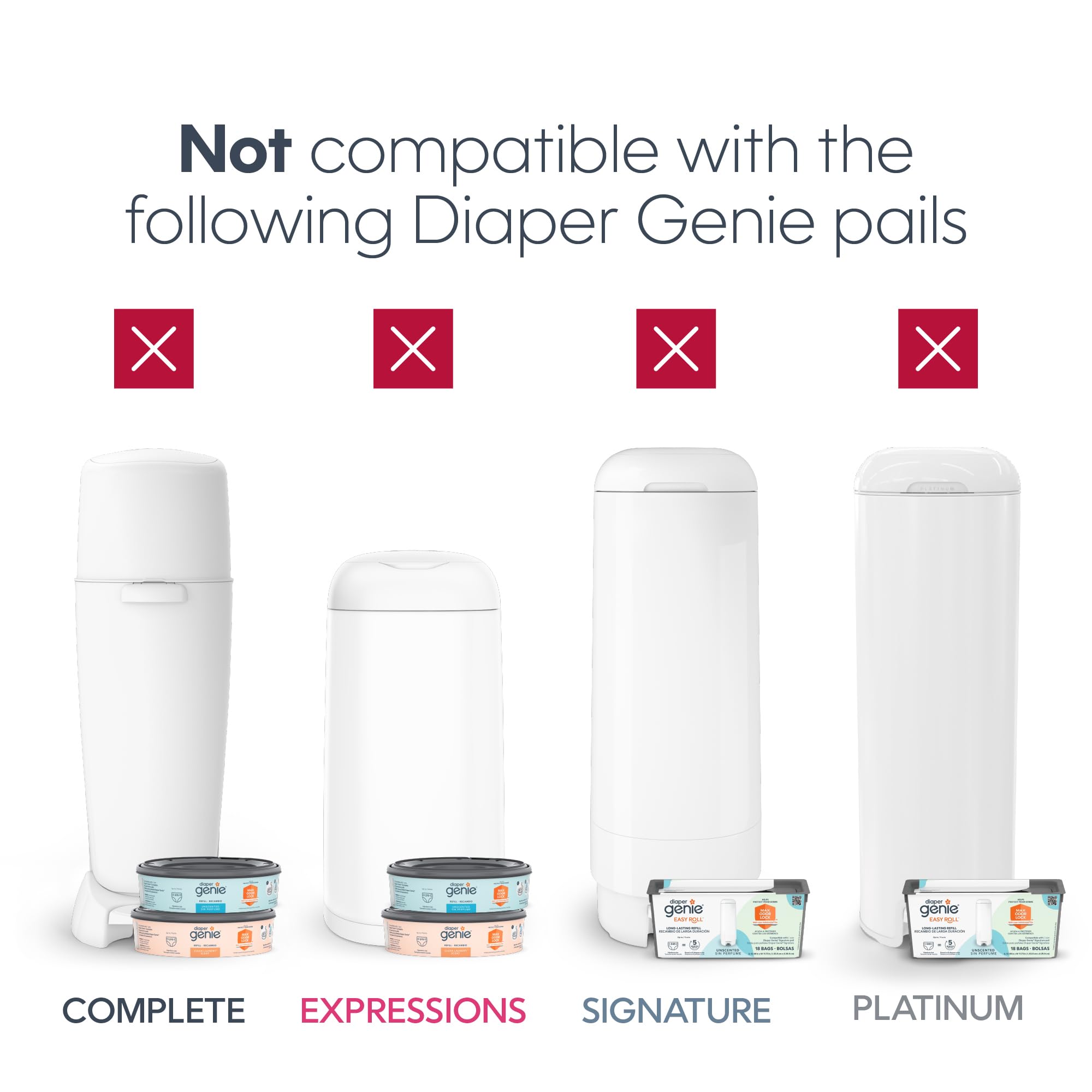 Diaper Genie Diaper Pails Refills Square jumbo refill Green - Diaper Organizers