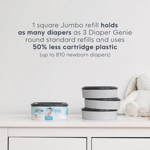Diaper Genie Diaper Pails Refills Square jumbo refill Green - Diaper Organizers