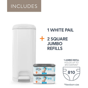 Diaper Genie Diaper Pails Select - White Diaper Organizers