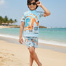 Digger Dino Boys T-shirt And Short Swim Set - 3 - 4 Years Kids Swimwear