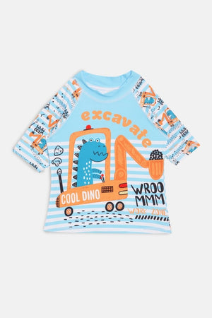 Digger Dino Boys T-shirt And Short Swim Set - KSW-SG-DNDG-3-4