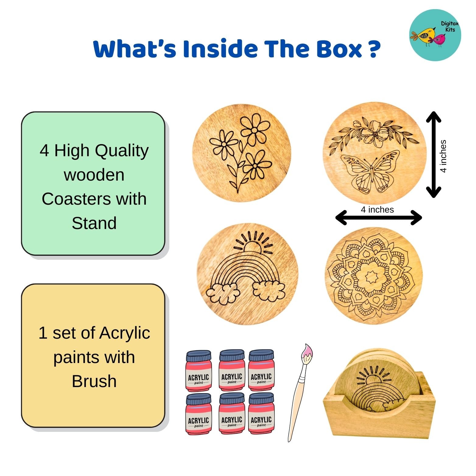 Digitox Kits DIY Coaster Painting Kit - DIGI106
