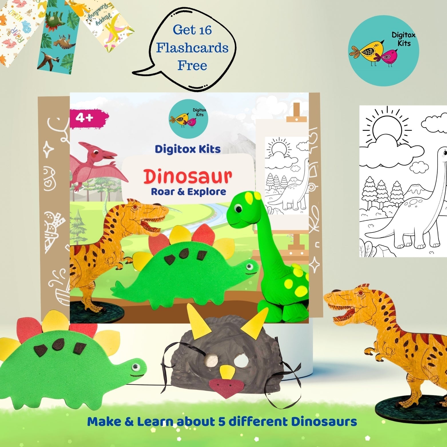 Digitox Kits DIY Dinosaur Craft Kit - DIGI105