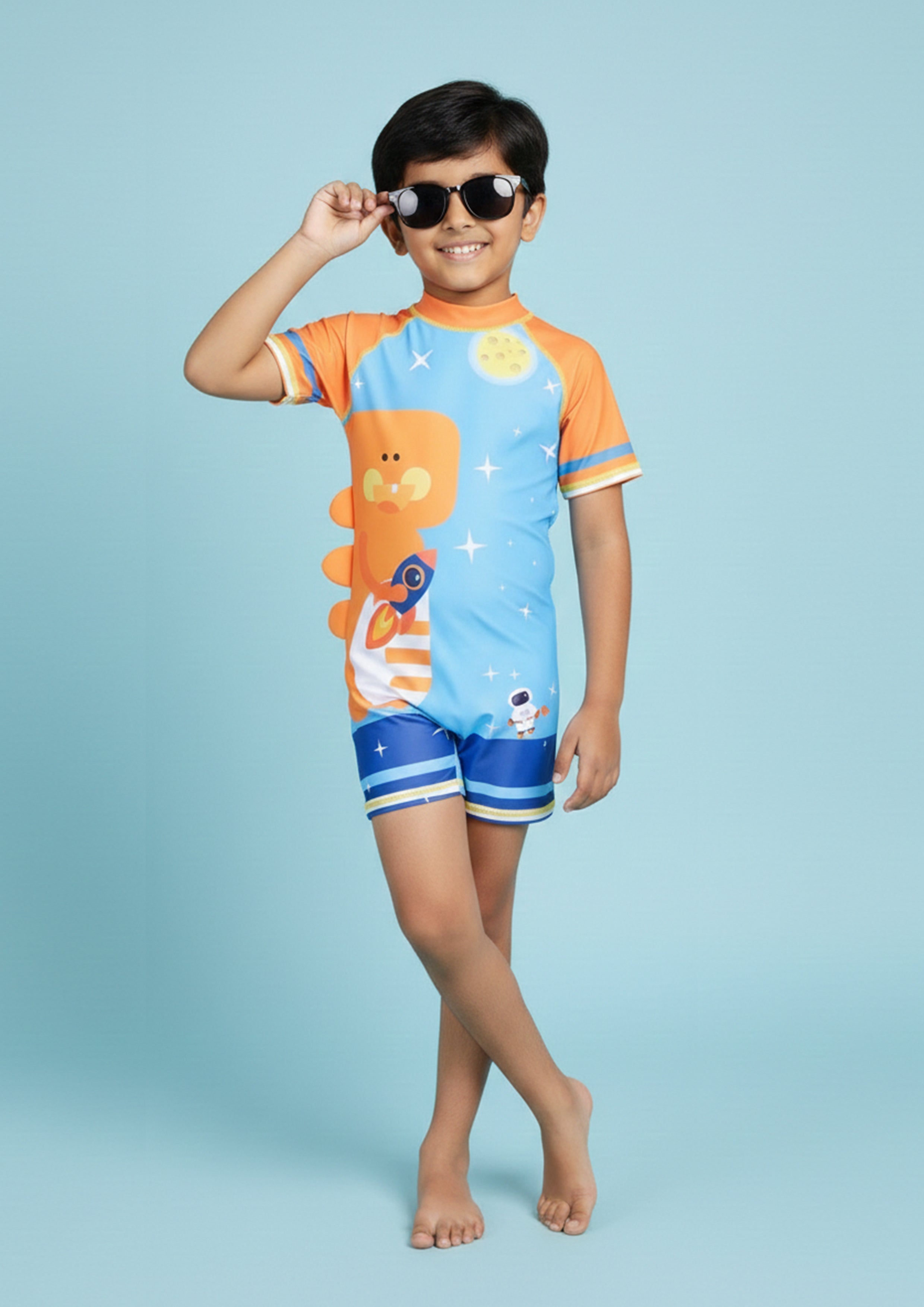 Dino Adventure Boys Swimsuit - 1 - 2 Years Kids Swimwear