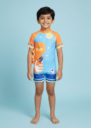 Dino Adventure Boys Swimsuit - 1 - 2 Years Kids Swimwear