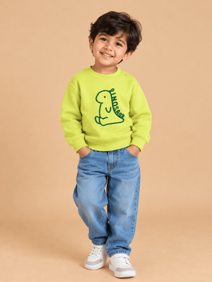 Dino Buddy Kids Sweatshirt - 1-2 Years Kids Winter Sweatshirts
