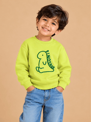 Dino Buddy Kids Sweatshirt - 1-2 Years Kids Winter Sweatshirts
