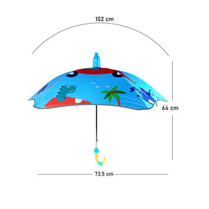 Dino Car Drive Canopy Umbrella for Kids, 5 yrs - 8yrs - Monsoon Wear