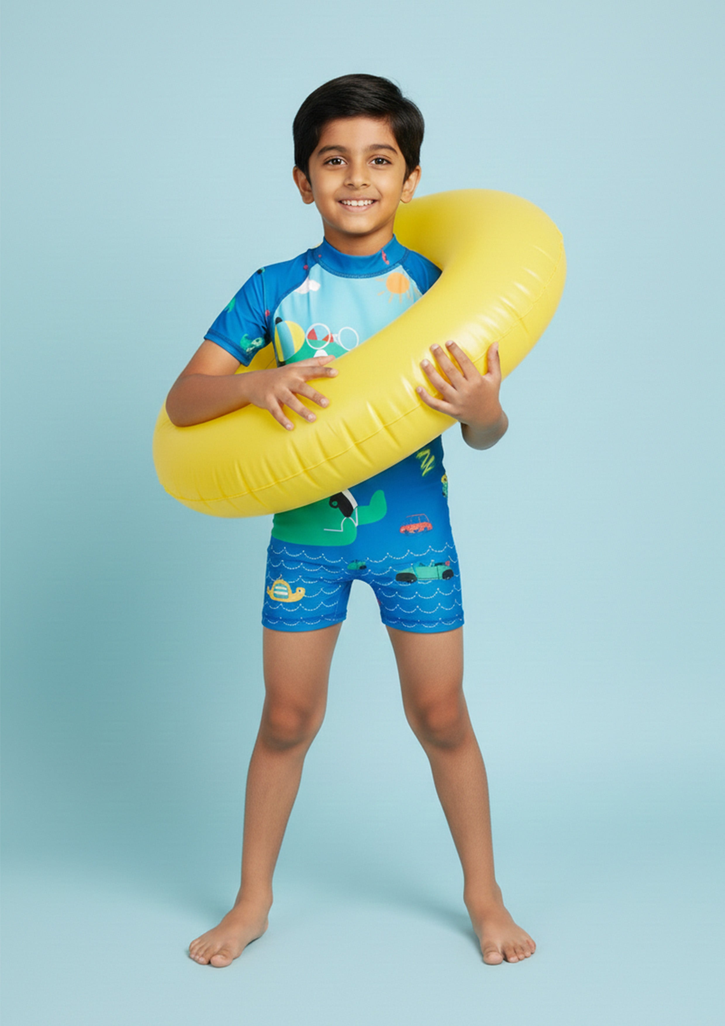 Dino Dive Boys Swimsuit - 1 - 2 Years Kids Swimwear