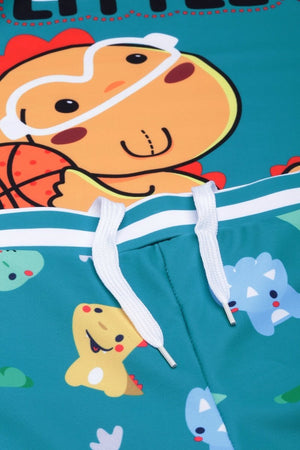 Dino Dribble Boys T-shirt And Short Swim Set - KSW-SG-DNDB-3-4