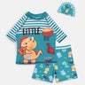 Dino Dribble Boys T-shirt And Short Swim Set - KSW-SG-DNDB-3-4