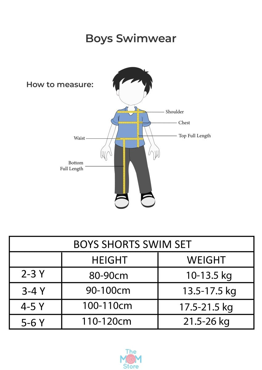 Dino Drive 'N' Dive Boys Swim Shorts With Cap Set - KSW-SG-DNDI-2-3