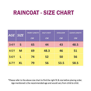 Dino Hit Space Raincoat for Kids - 3 - 4 Years Monsoon Wear