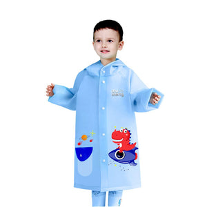 Dino Hit Space Raincoat for Kids - 3 - 4 Years Monsoon Wear