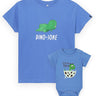 Dino Mumma and Baby Twinning - Combo of 1 T-shirt and 1 Onesie - TWN2 - DMTSOS